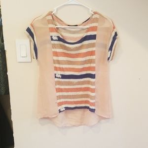 Soprano extra small pink and blue blouse